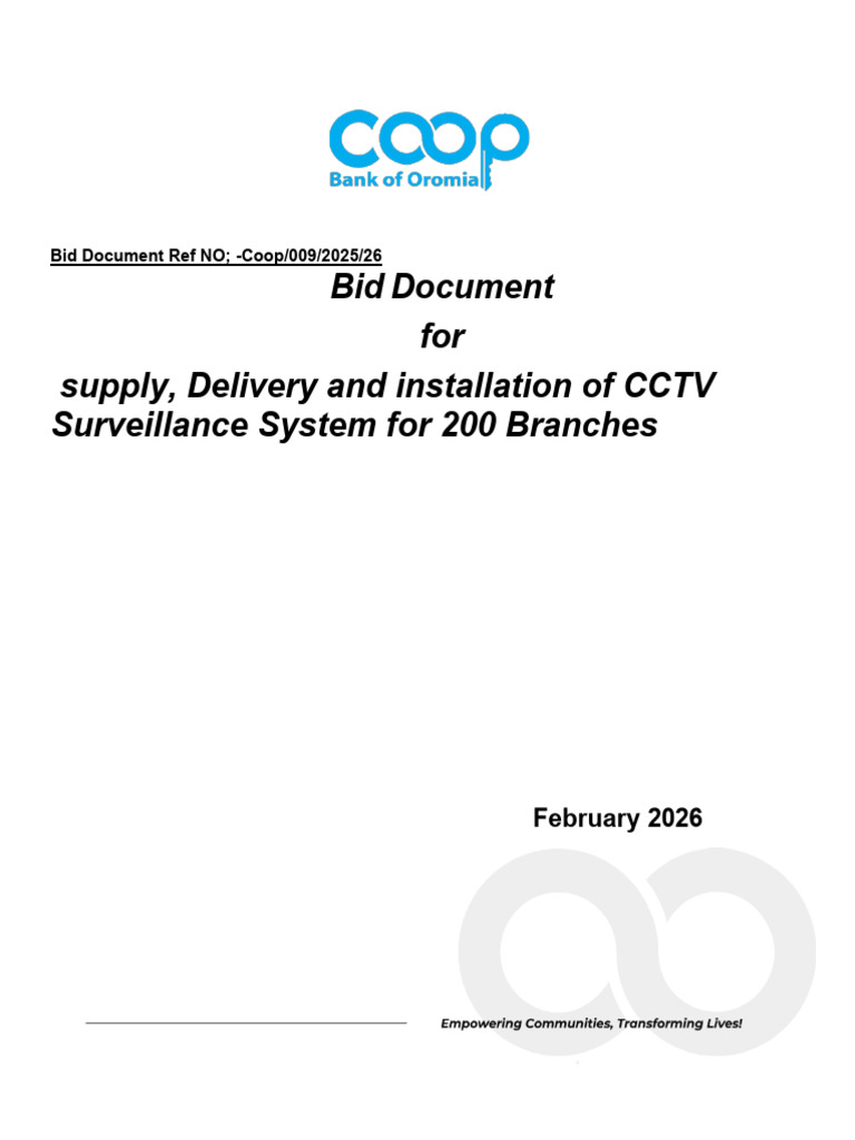 BID Document for CCTV Camera Final | PDF | Camera | Camera Lens
