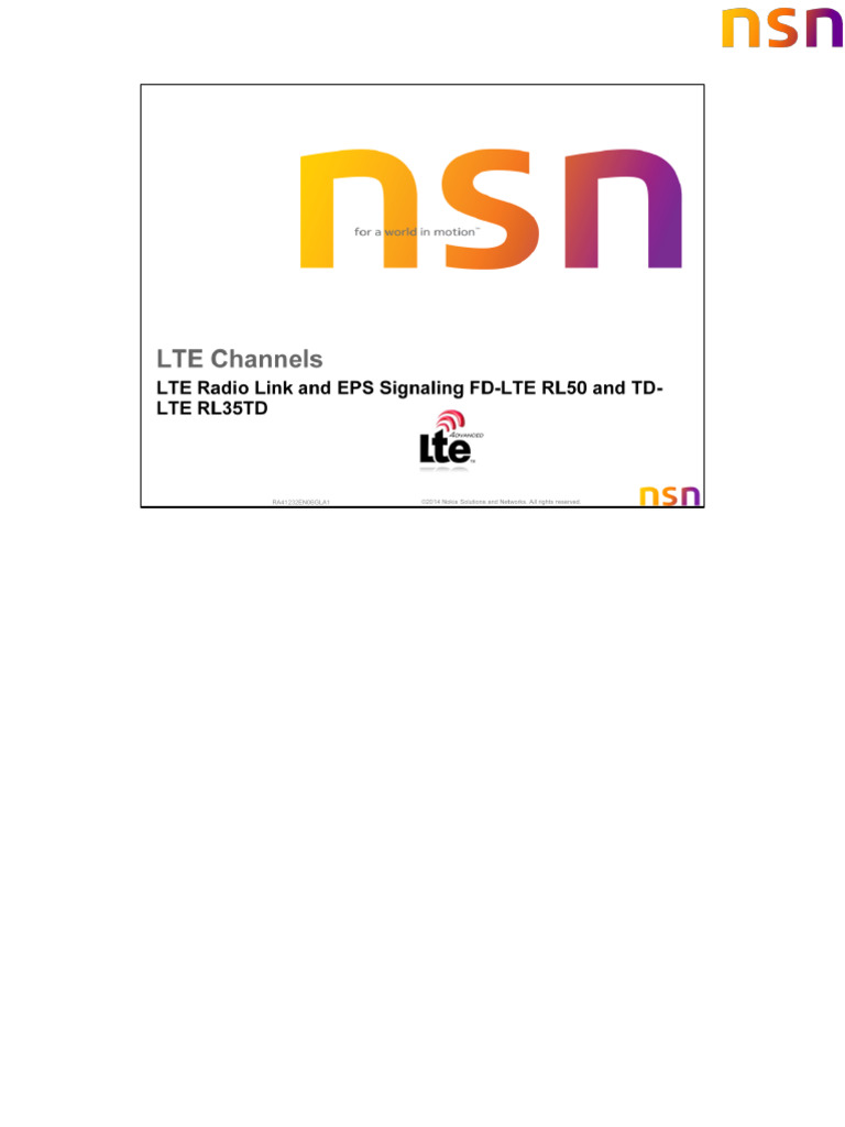 02 Ra41232en06gla1 Lte Channels | PDF | Telecommunications | Physical ...