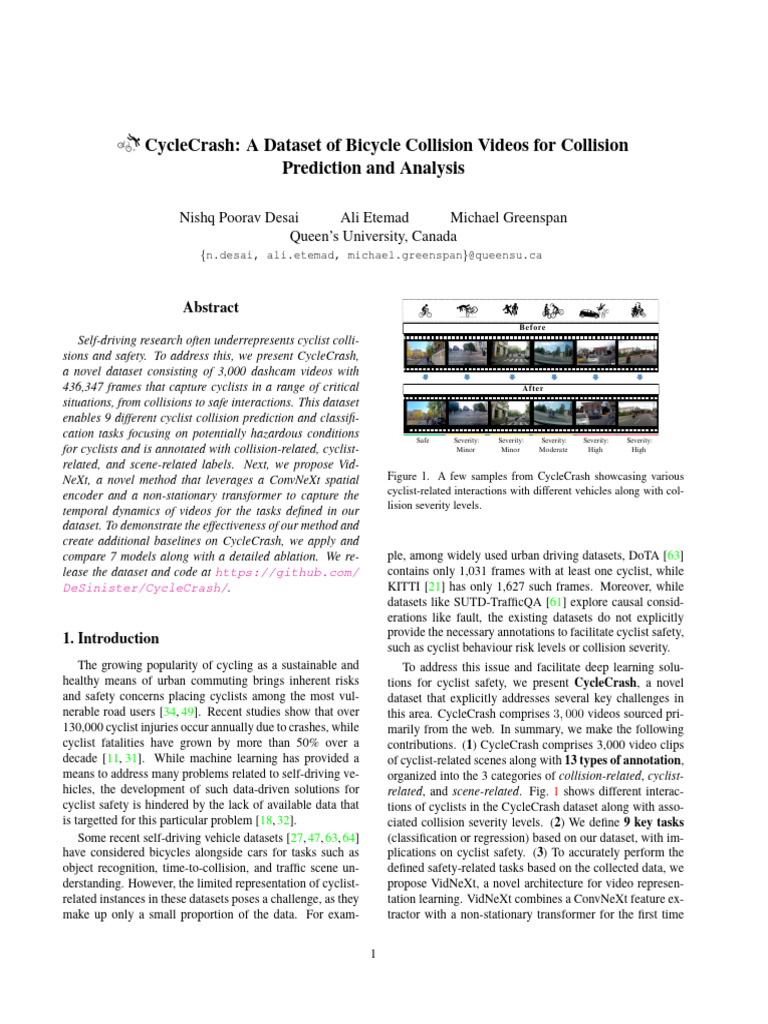 Desai 2024 Cyclecrash | PDF | Traffic Collision | Transport