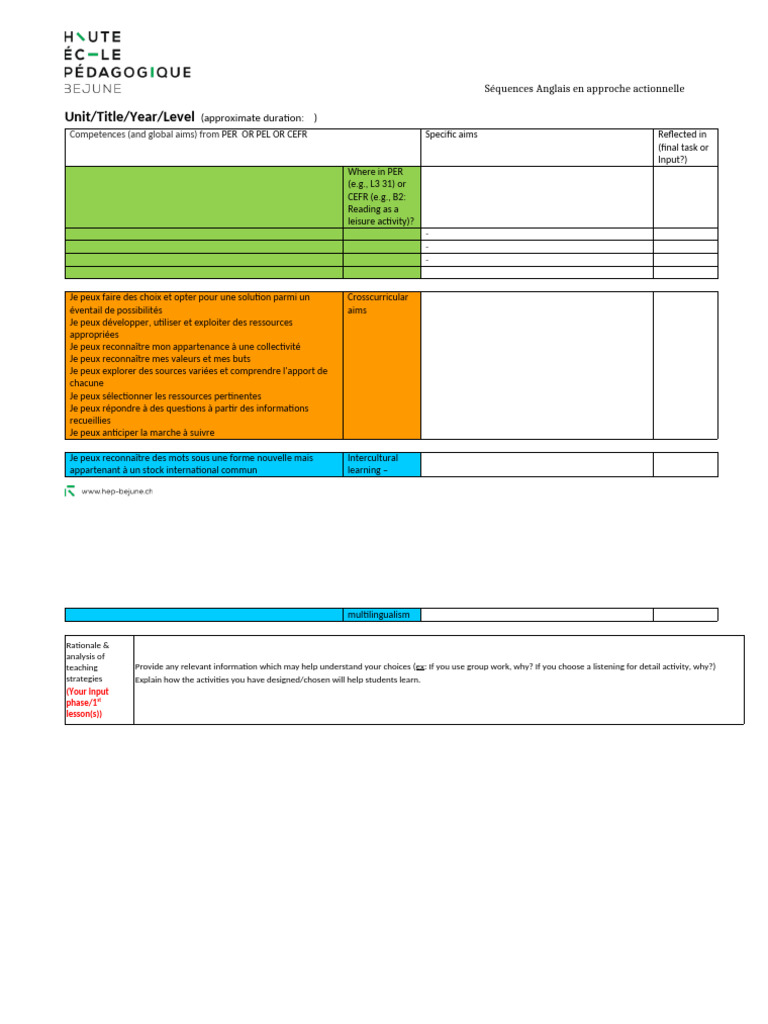Action-oriented template | PDF | Learning | Applied Linguistics