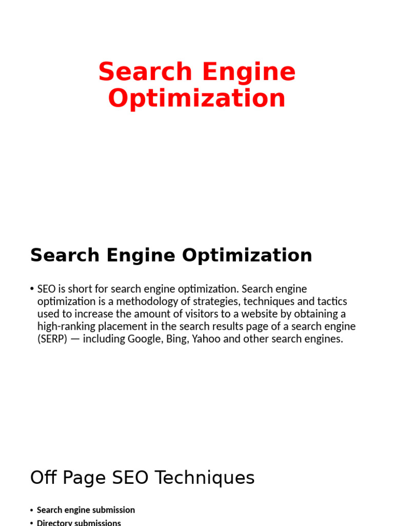 off page seo activities | PDF | Search Engine Optimization | Internet ...