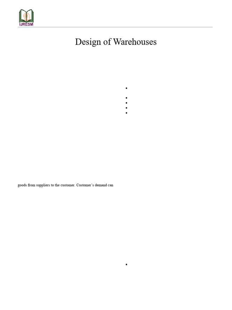 Design of Ware House | PDF | Warehouse