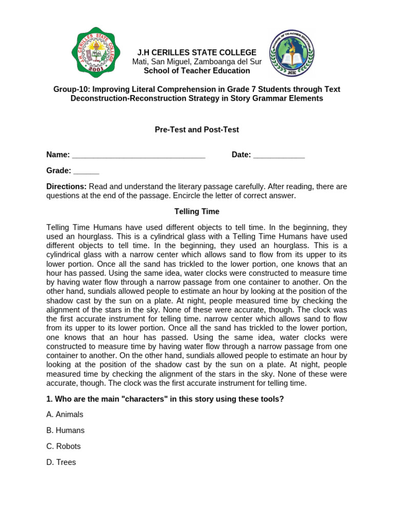 Group 10 Pre Test | PDF