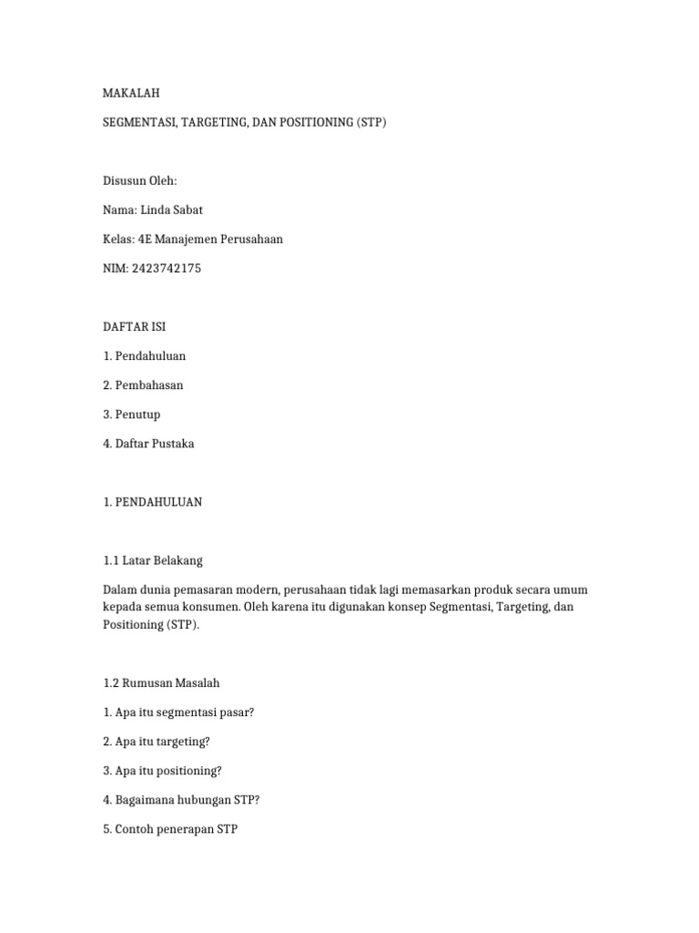 Makalah STP | PDF