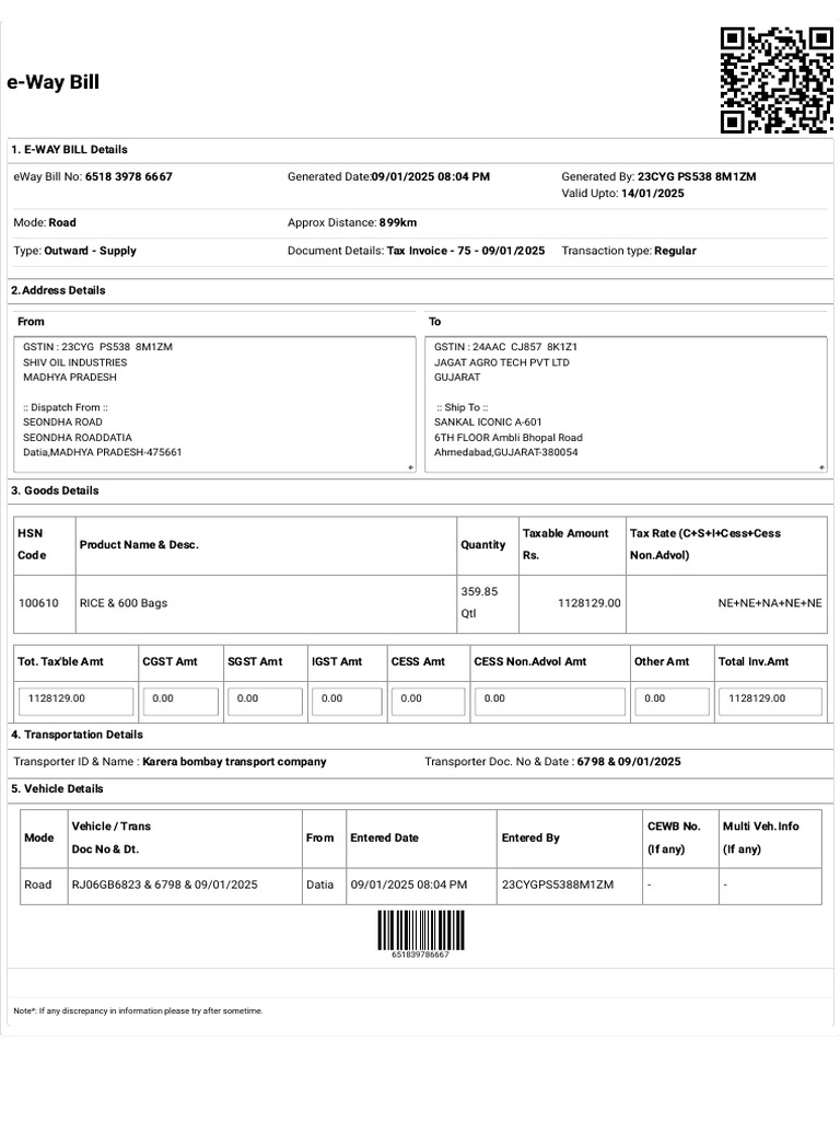 E-Way Bill System 75 | PDF | Taxes | Government Finances