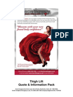 Thigh Lift Information Pack and Fee Guide