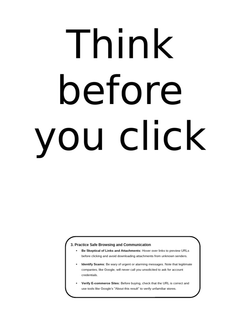 Think Before You Click | PDF | Phishing | Password
