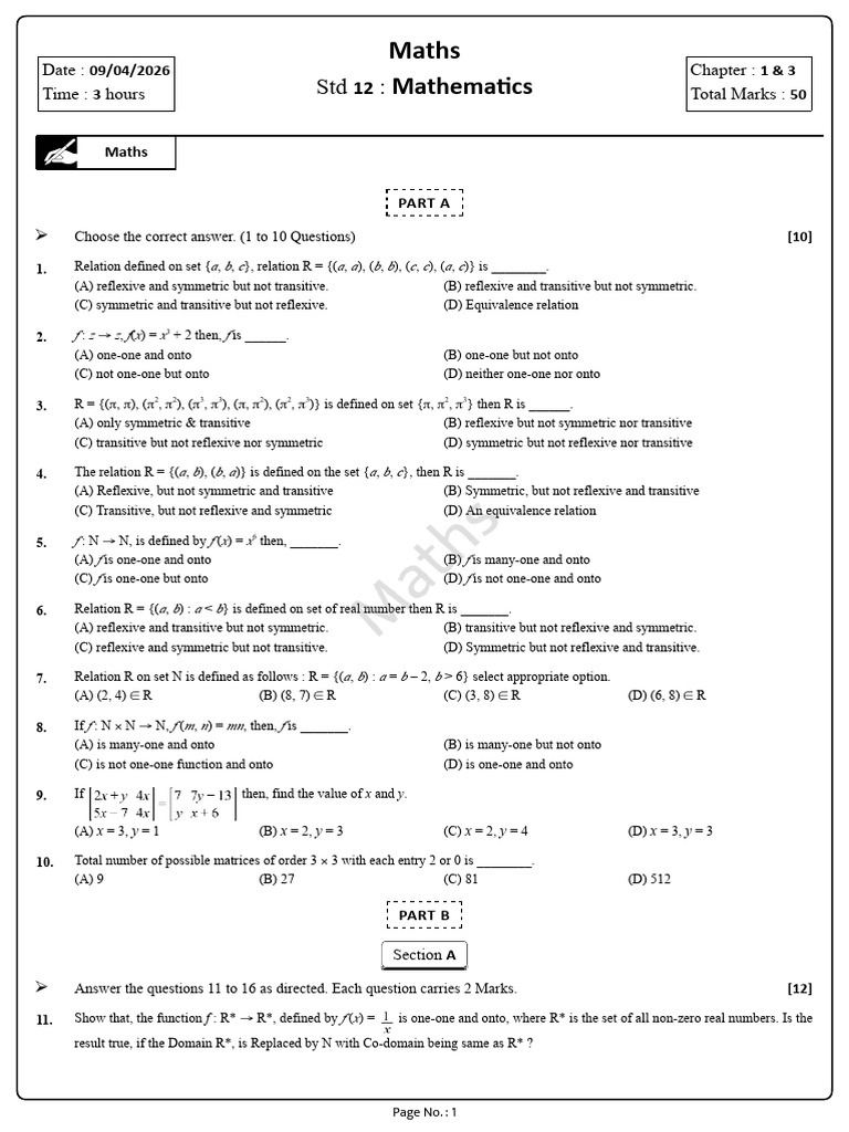 Ans Key 1775709070489 | PDF | Function (Mathematics) | Mathematical Physics