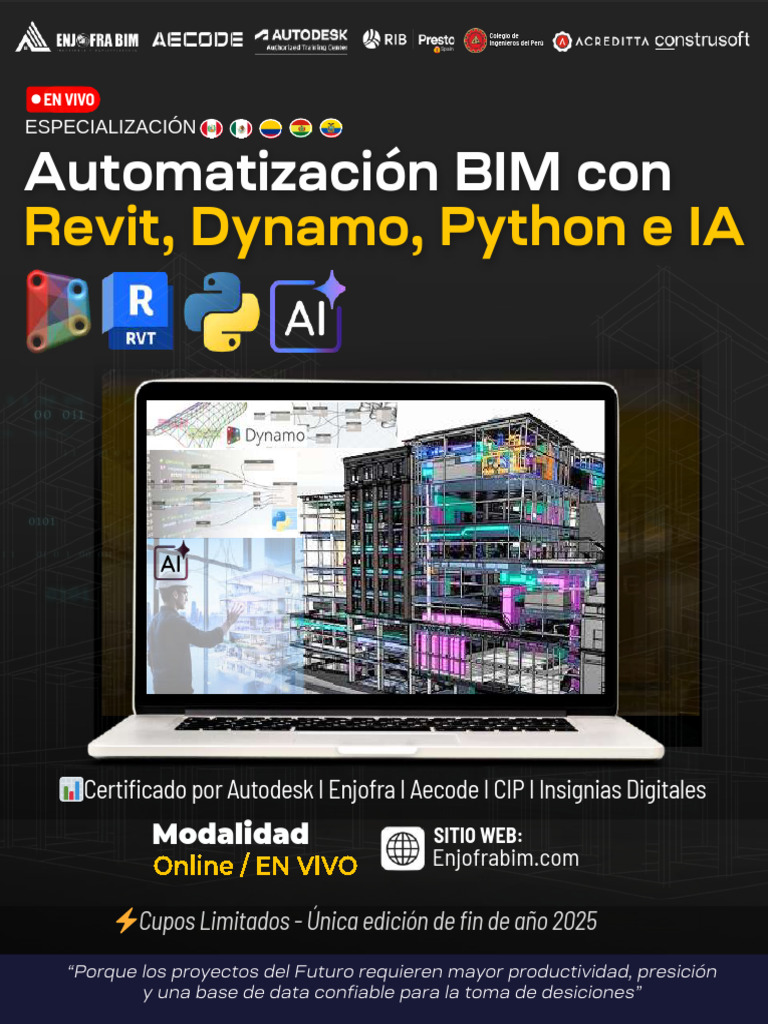 Automatización BIM Con Revit, Dynamo, Python e IA 2025 | PDF | Autodesk ...