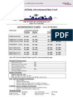 The Munsif Advertisement Rate Card - Bhaves Advertisers