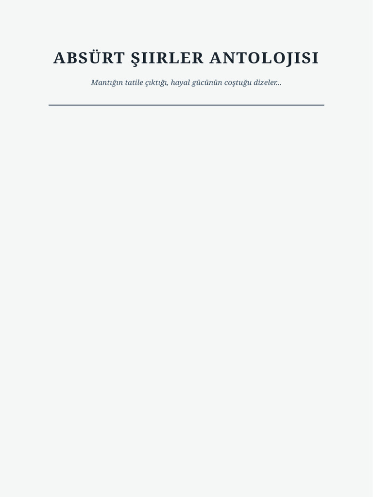 Absurt Siirler Koleksiyonu v2 | PDF