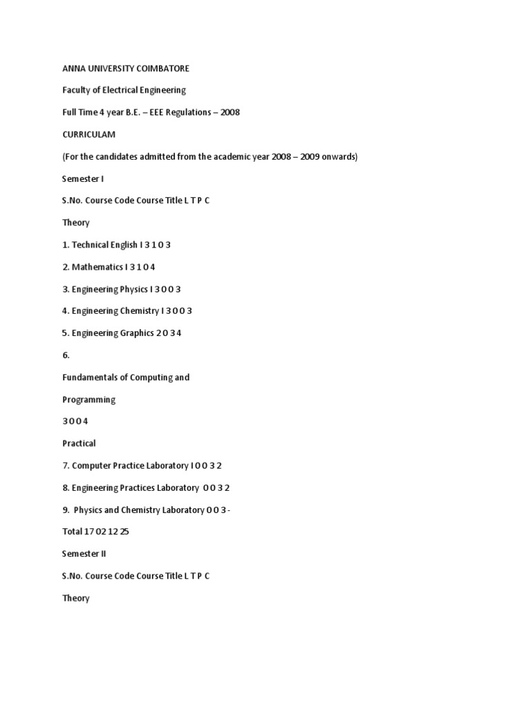 Anna University Coimbatore Syllabus | PDF | Electric Motor | Power Inverter