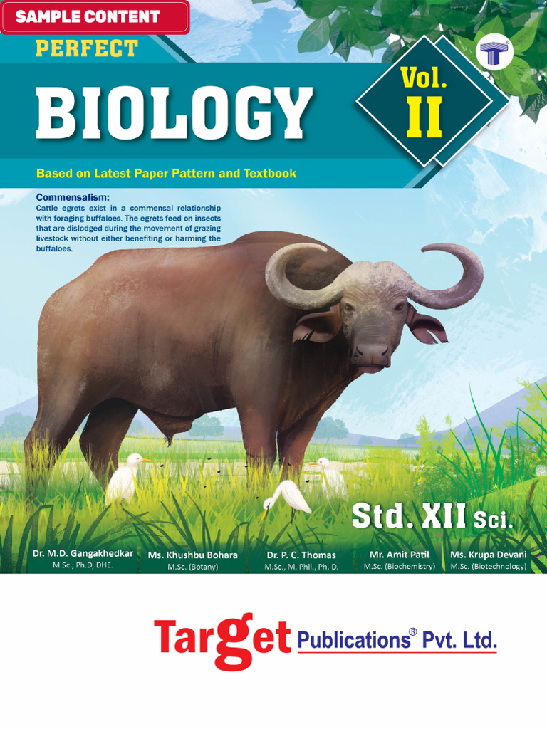 Sample PDF of STD 12 Science Biology Vol 2 Perfect Notes Sample Content ...