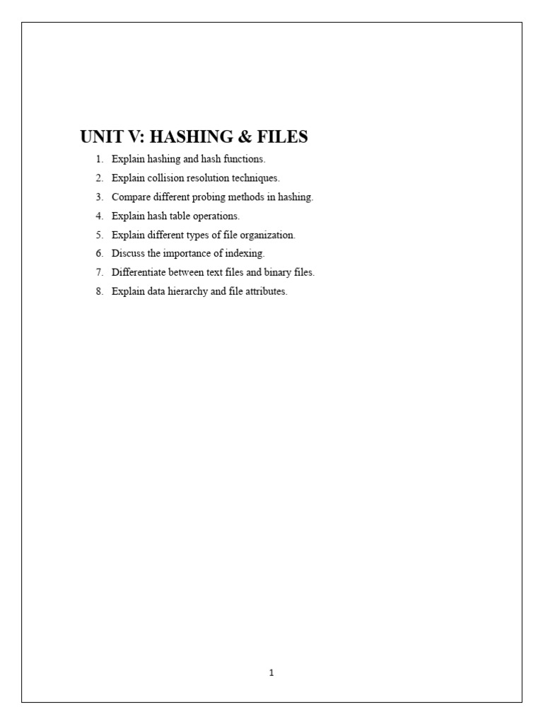 UNIT-5 DS | PDF | Database Index | Computer File
