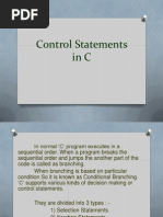 Control Statements in C