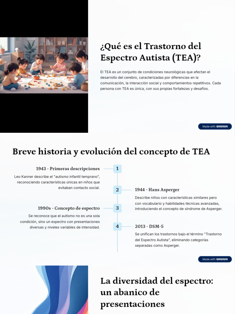 Que Es El Trastorno Del Espectro Autista TEA | PDF | Autismo | Síndrome ...