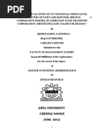 Download Occupational Stress - MBA Project on Stress Management by AbishRaghulGaneshRL SN102732103 doc pdf