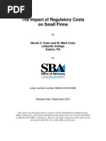 SBA - Impact of Regulatory Costs on Small Firms