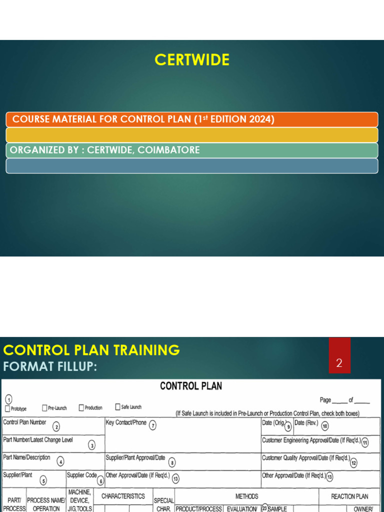 Control Plan Course Material | PDF | Specification (Technical Standard ...