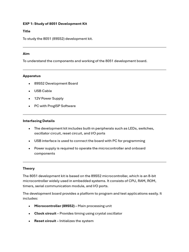 EXP 1 | PDF