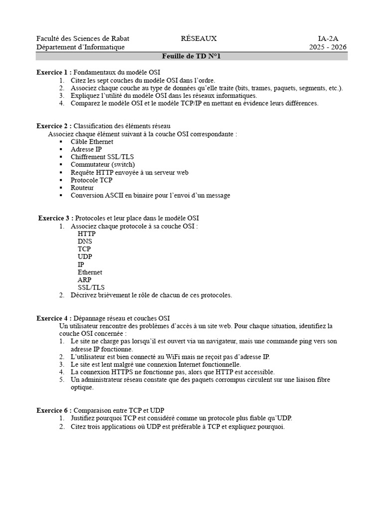 TD1 Reseaux | PDF