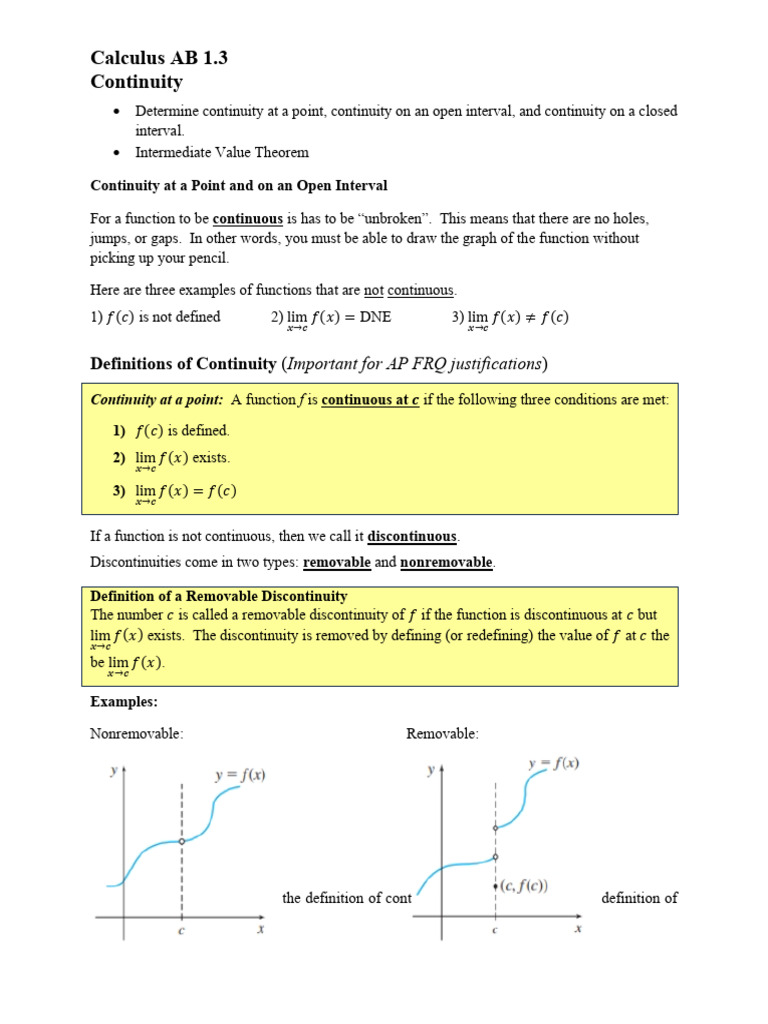 1.3+Continuity | PDF | Continuous Function | Function (Mathematics)
