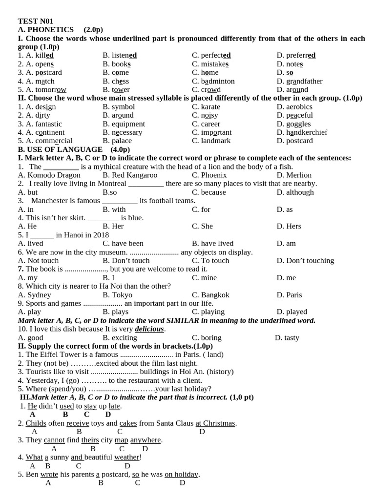 Test 4, 5, 6, 7 | PDF