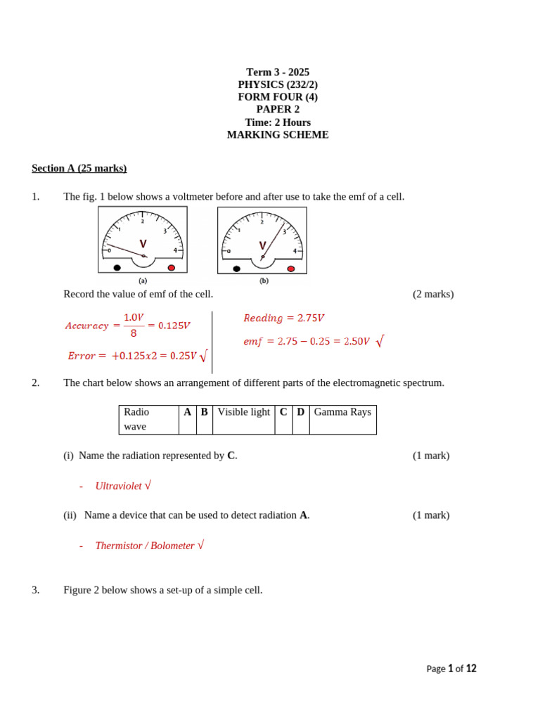 REIGNSTAR HIGH SCH PHY PAPER 2 MS 2026 | PDF | Electromagnetic ...