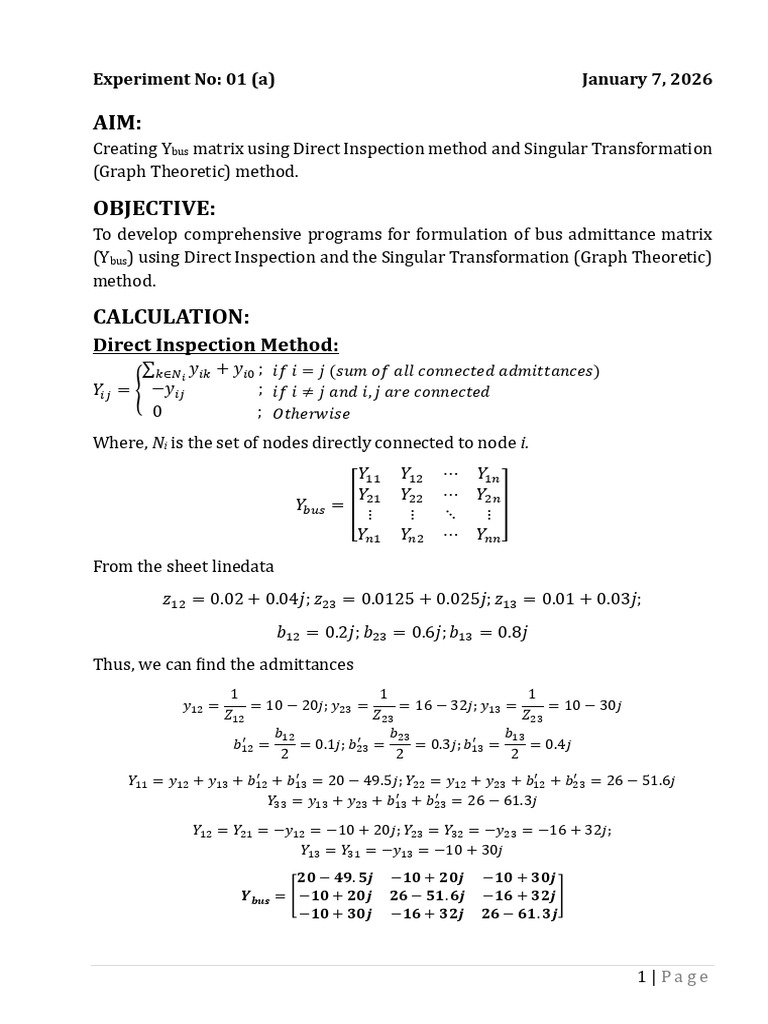 Experiment 01_a (Typed) | PDF | Matrix (Mathematics) | Algebra