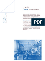 Print It: Copy in Residence Programme