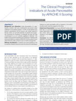The Clinical Prognostic Indicators of Acute Pancreatitis by Apache Ii Scoring
