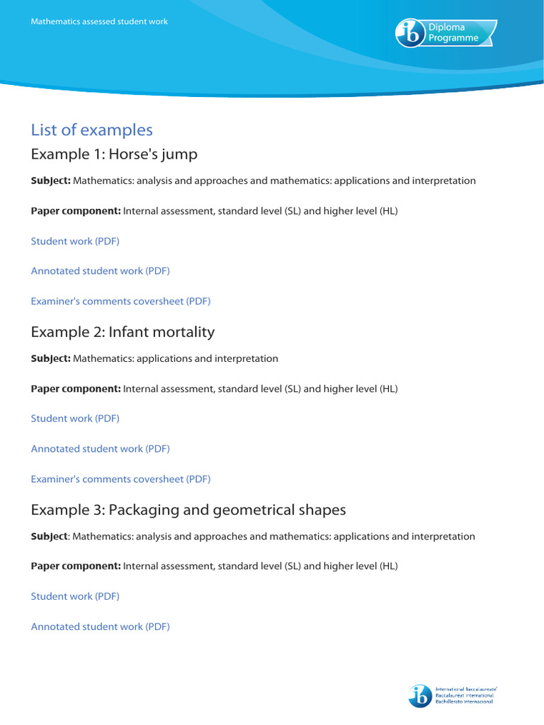Math IA Examples (49) 2022 | PDF | Mathematics
