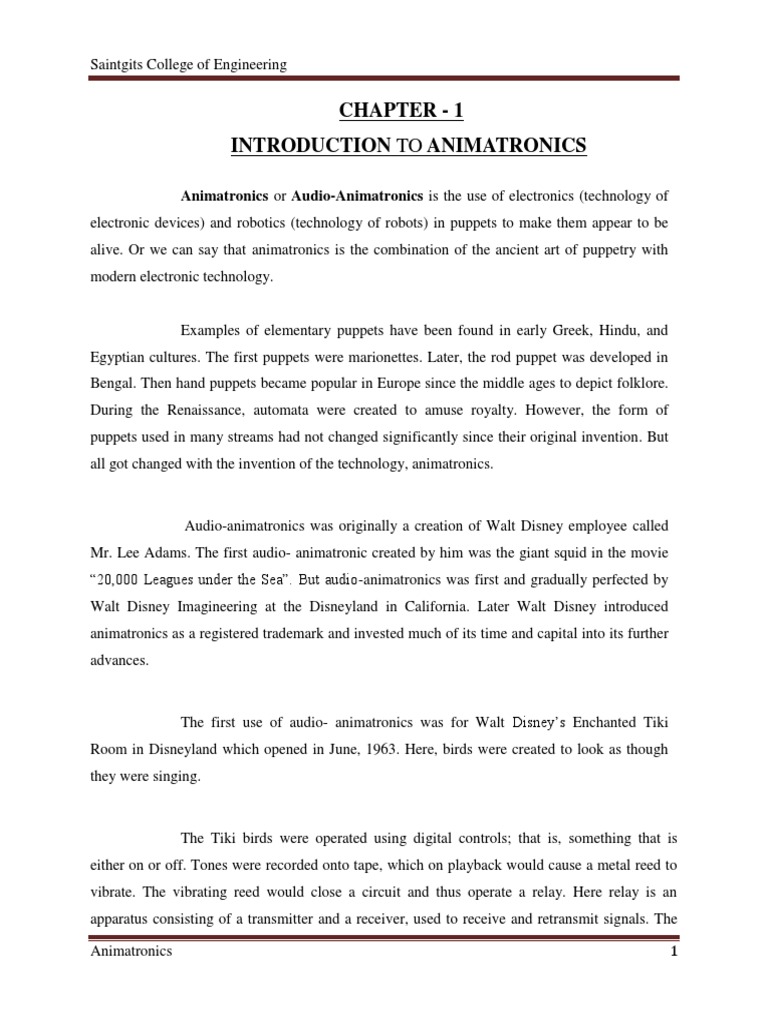 Animatronics Content | PDF | Science | Electronics