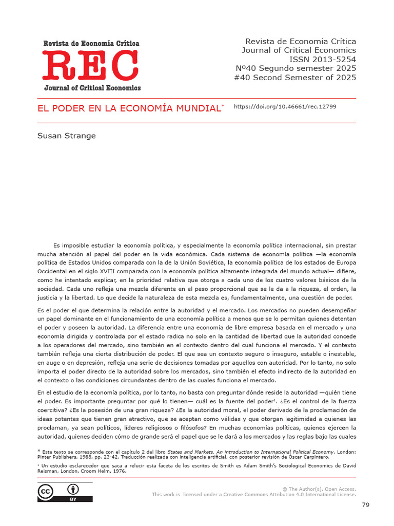 El Poder en La Economia Mundial | PDF | Capitalismo | Estado (política)
