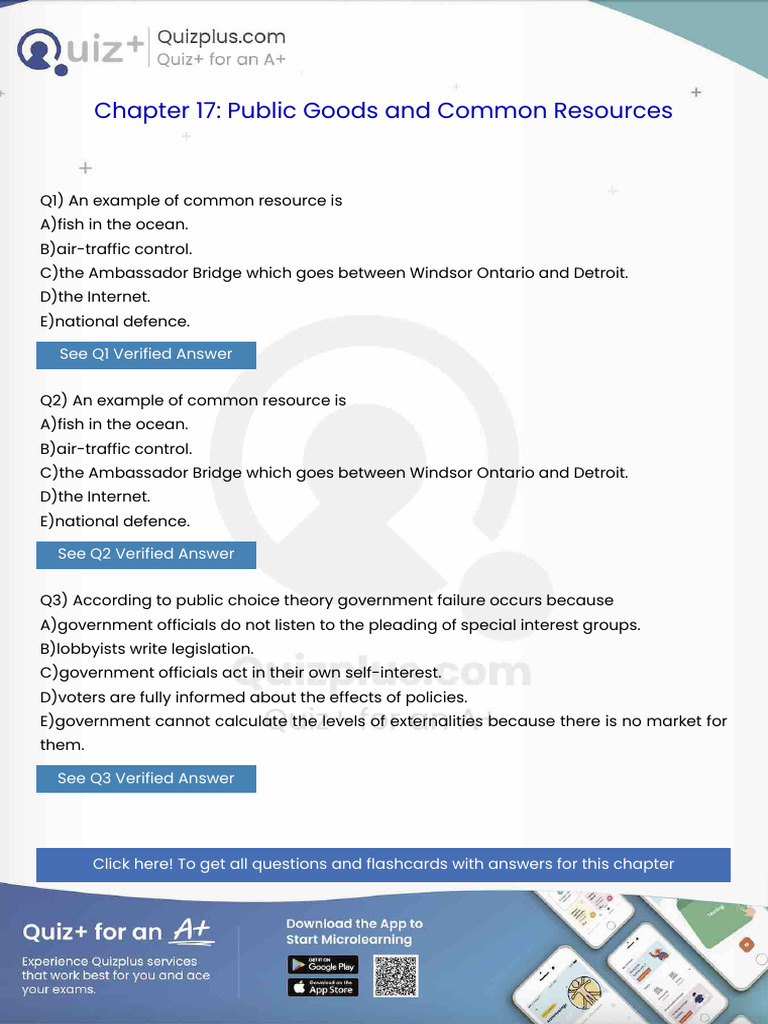 An Example of Common Resource Is | PDF | Elasticity (Economics) | Tariff