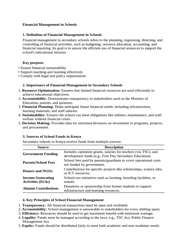 Financial Management in Schools | PDF | Debits And Credits | Bookkeeping