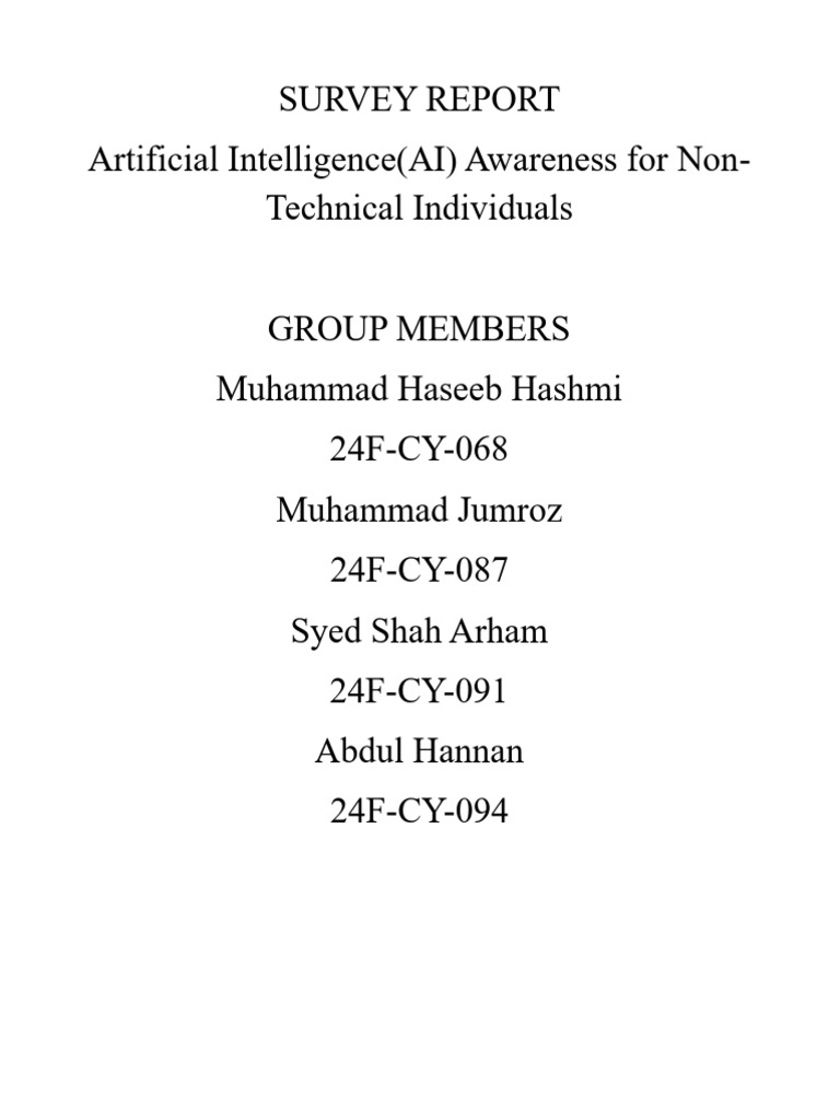 AI Survey Report Final | PDF | Artificial Intelligence | Intelligence ...