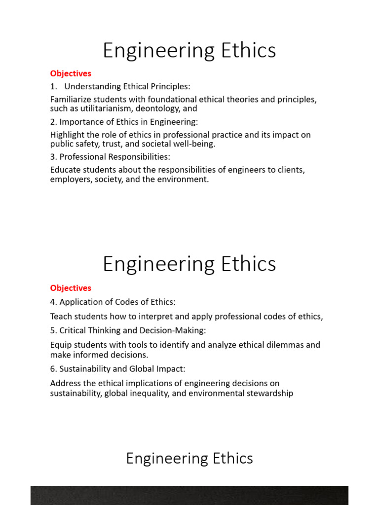Fundamental lec 5 -Engineering Ethics | PDF | Engineering | Sustainability