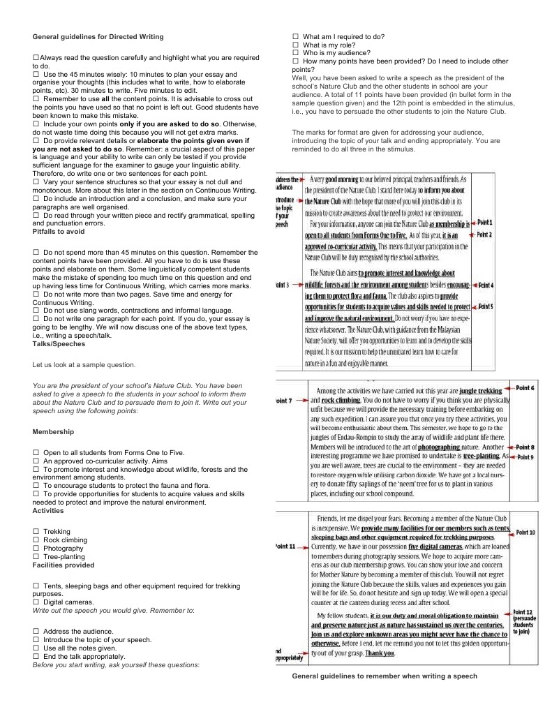 Essay spm directed writing speech picture