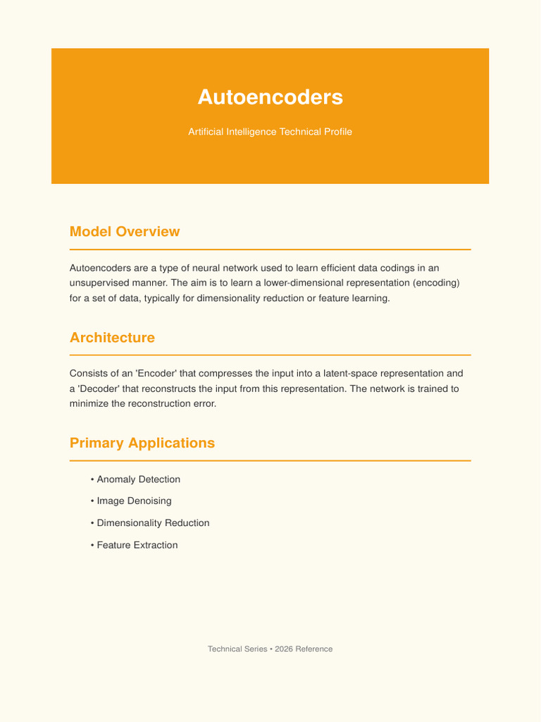 Autoencoder Model Profile | PDF