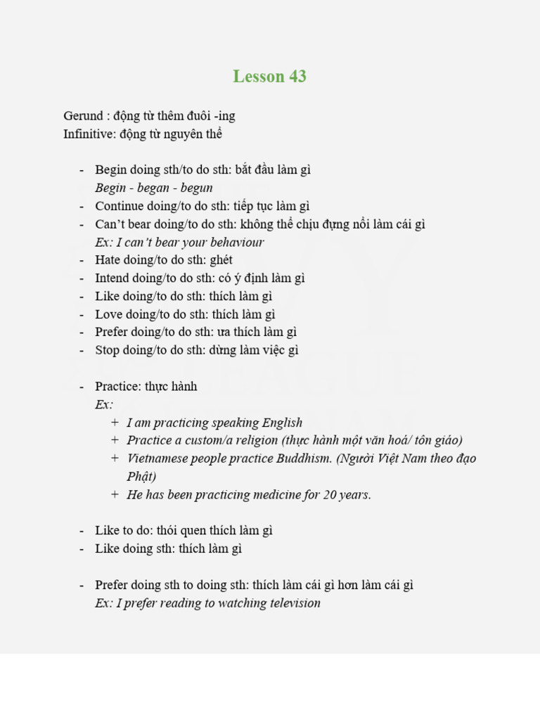 G1 - Lesson 43 - Lecture Note | PDF