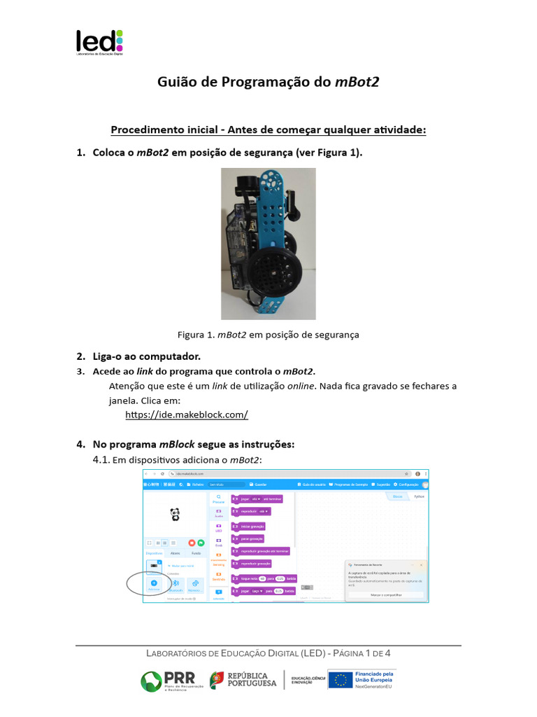 V45 Guiao de Programacao Do MBot2 Anexo Cenario Aprendizagem Labirinto2 ...