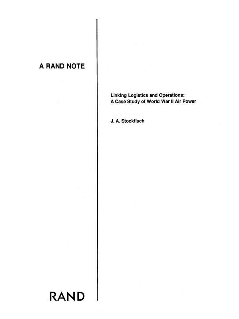 RAND Study N-3200-AF - Linking Logistics and Operations - A Case Study ...