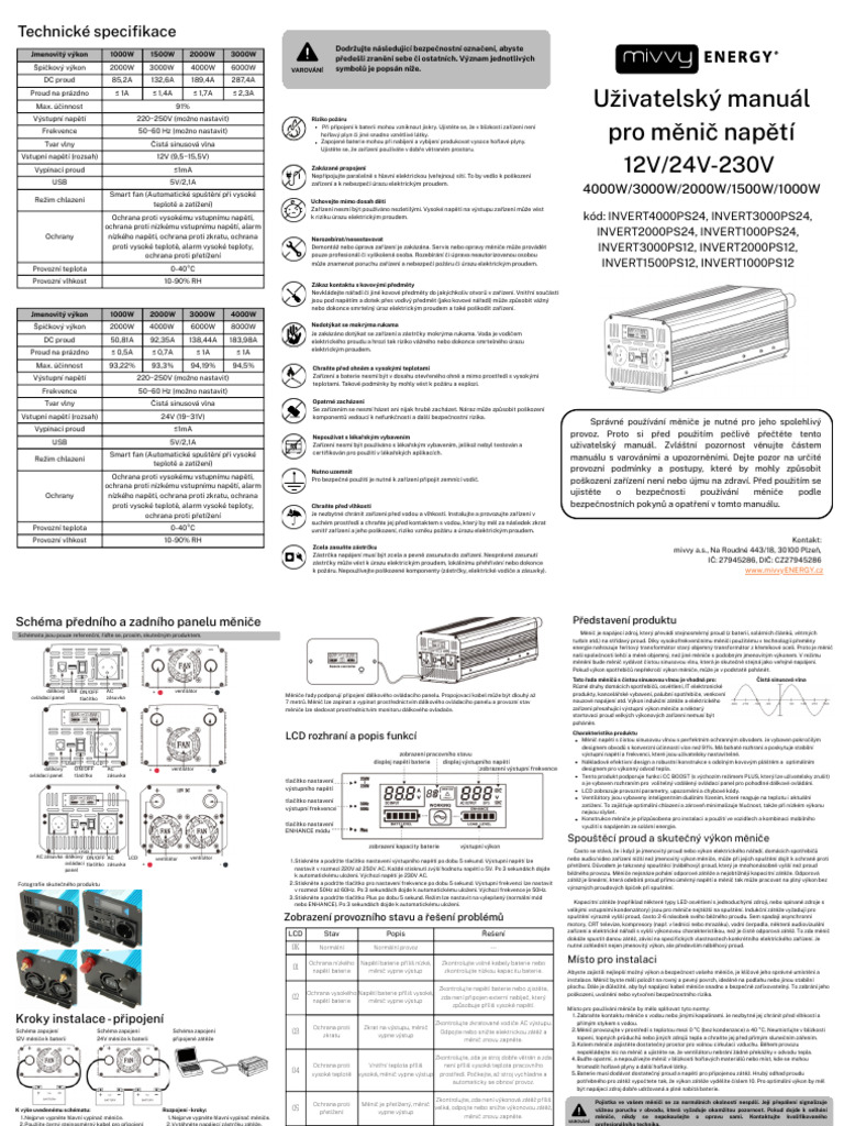 Inverter 12V24V LCD Pure | PDF