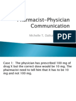 Pharmacist Physician Communication