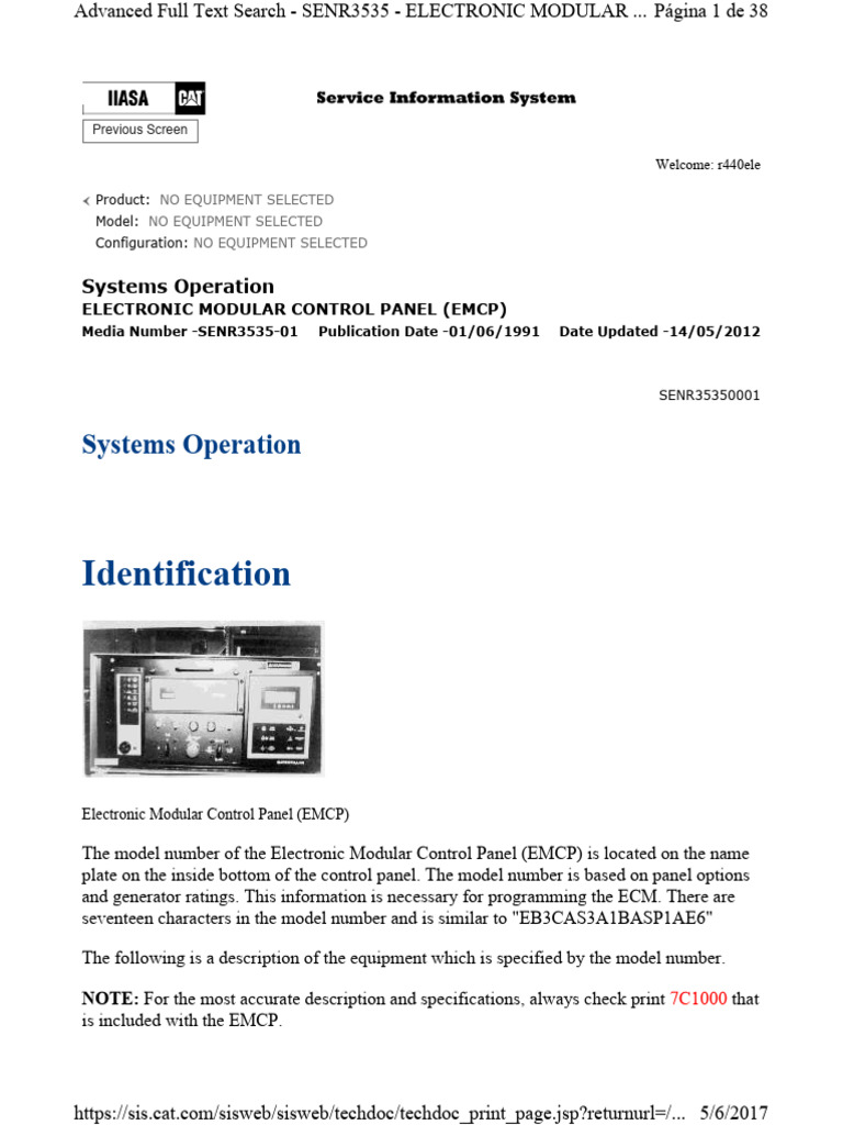 Operacion Del Sistema Emcp | PDF | Relay | Electric Generator