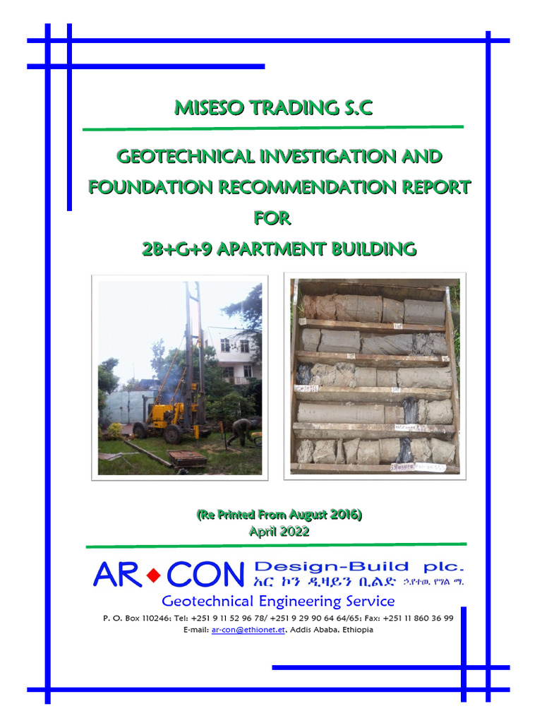 Report All | PDF | Foundation (Engineering) | Geotechnical Engineering