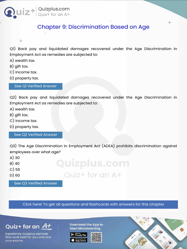 Back Pay and Liquidated Damages Recovered Under the Age Discrimination ...