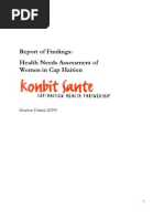 Download Womens Health Report of Findings Health Needs Assessment of  Women in Cap Haitien by Konbit Sante SN102746357 doc pdf