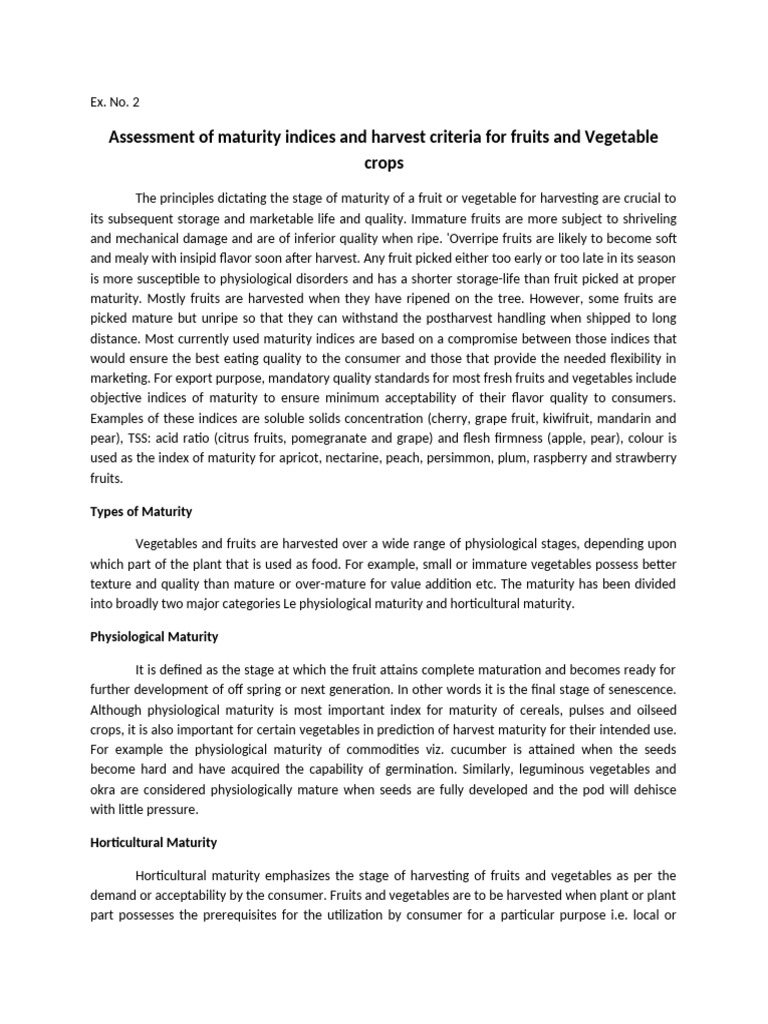 Maturity Indices | PDF